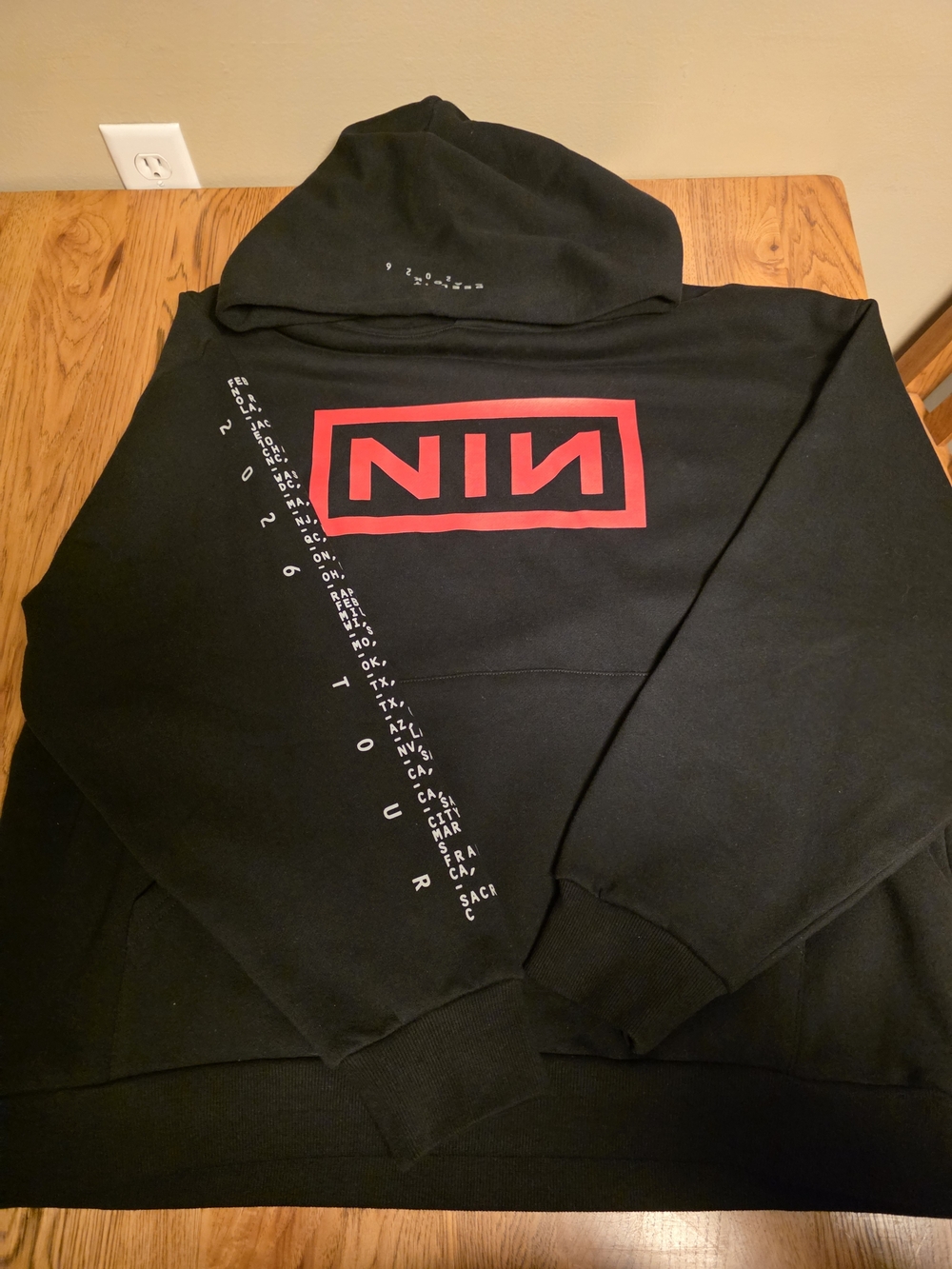 (NIN) Black Hoodie with Red Logo Peel It Back 2026 Tour Brand New 2xl
